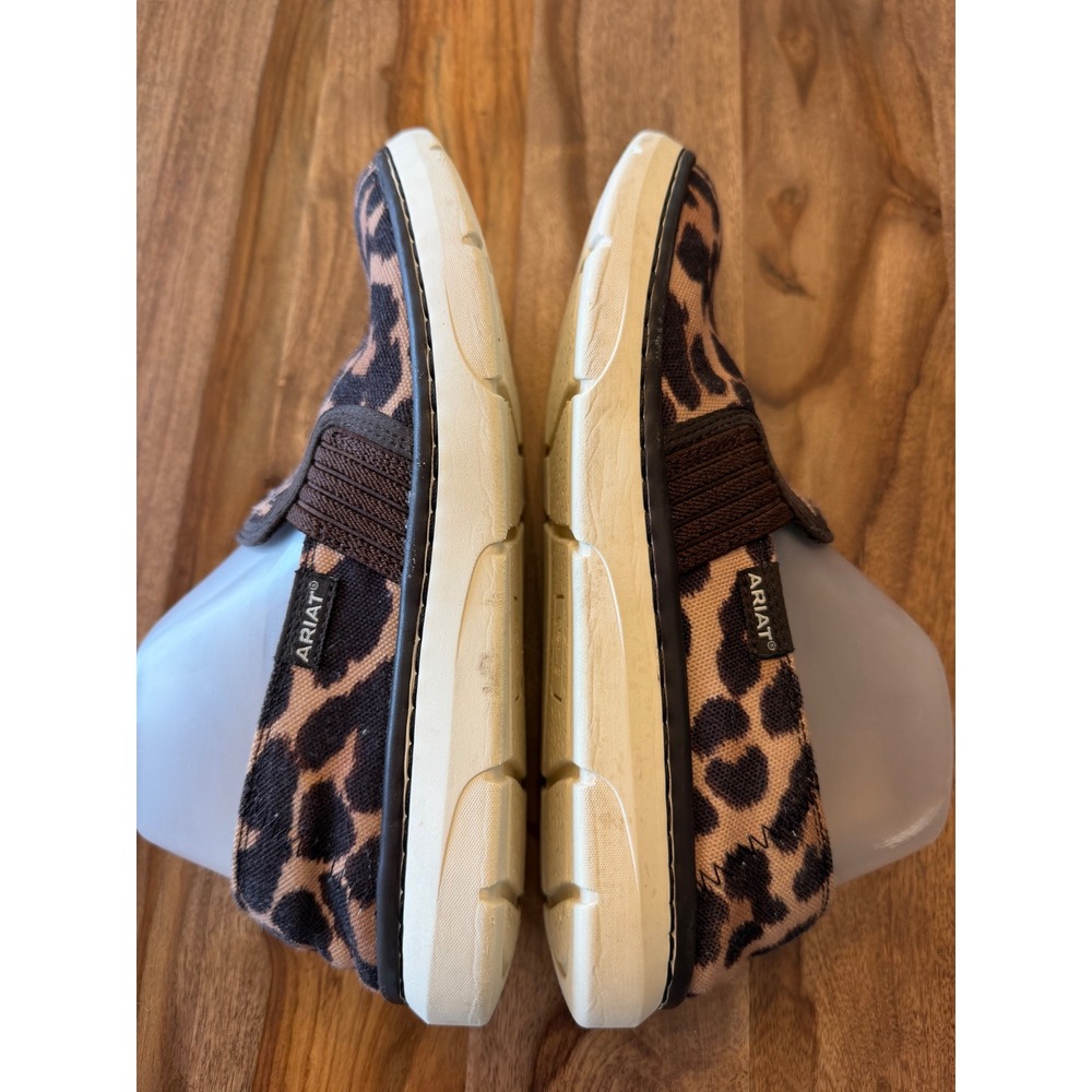 Ariat Cruiser Leopard Print Slip On Shoes Womens 9B Brown Animal Print Loafers - Picture 3 of 9